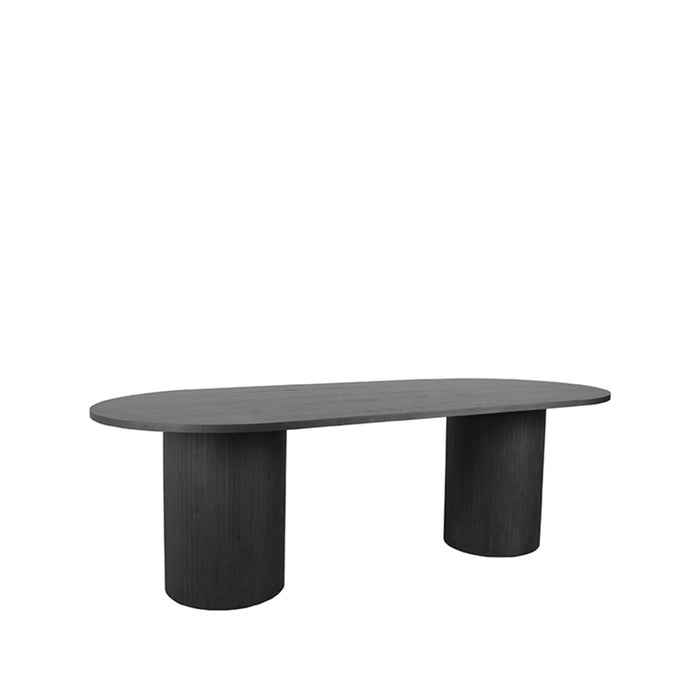 LABEL51 Eettafel Eetkamertafel Oliva Zwart Eiken 240 cm 240x120x75 cm-Eettafels-LABEL51