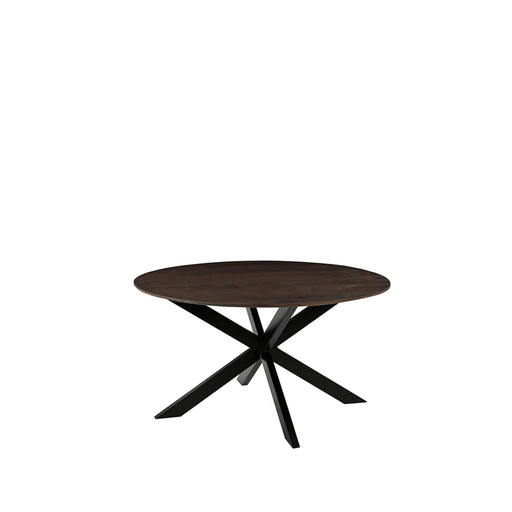 LABEL51 Eettafel Eetkamertafel Otis Espresso Mangohout 130 cm Rond-Eettafels-LABEL51