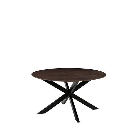 LABEL51 Eettafel Eetkamertafel Otis Espresso Mangohout 140 cm Rond-Eetkamertafels-LABEL51