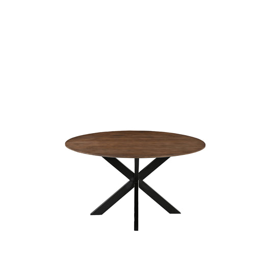 LABEL51 Eettafel Eetkamertafel Otis Nature Smooth Mangohout 130 cm Rond-Eettafels-LABEL51