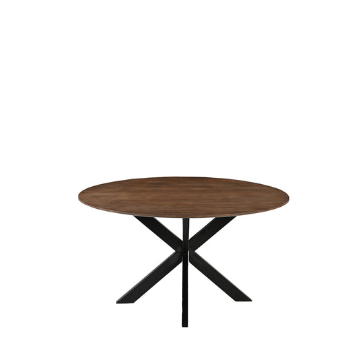 LABEL51 Eettafel Eetkamertafel Otis Nature Smooth Mangohout 140 cm Rond-Eettafels-LABEL51