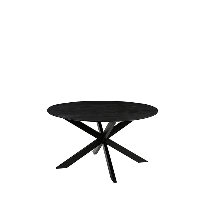 LABEL51 Eettafel Eetkamertafel Otis Zwart Mangohout 140 cm Rond-Eettafels-LABEL51