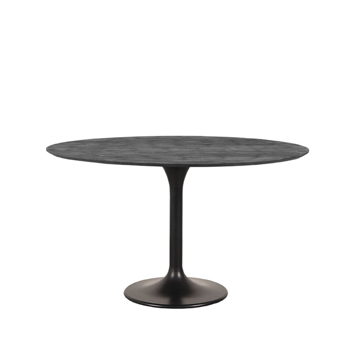 LABEL51 Eettafel Eetkamertafel Otto Zwart Mangohout 130 cm Rond-Eetkamertafels-LABEL51