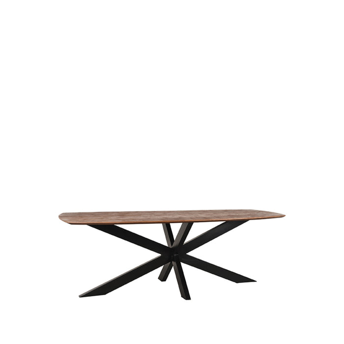 LABEL51 Eettafel Eetkamertafel Zane Espresso Mangohout 160 cm-Eettafels-LABEL51