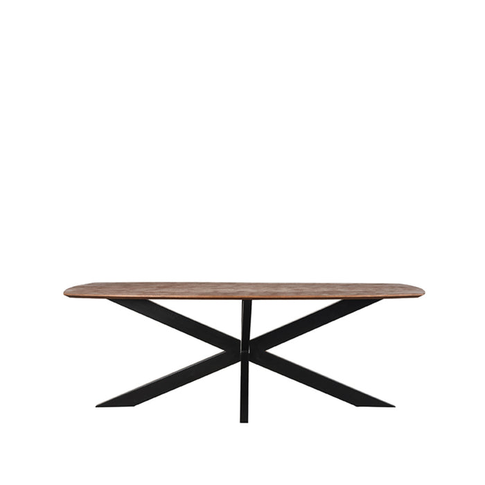 LABEL51 Eettafel Eetkamertafel Zane Espresso Mangohout 220 cm-Eettafels-LABEL51
