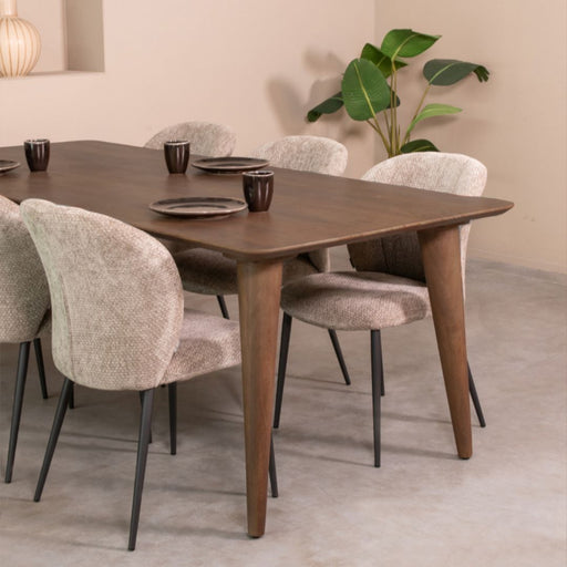 LABEL51 Eettafel Fly Espresso Mangohout 250x100x76 cm-Eetkamertafels-LABEL51