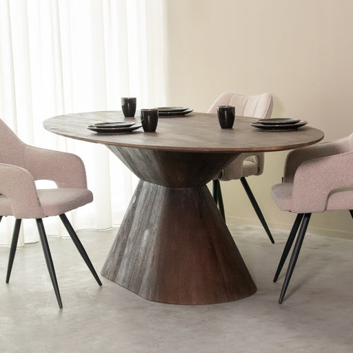 LABEL51 Eettafel Jagger Espresso Mangohout 220x110x76 cm-Eetkamertafels-LABEL51