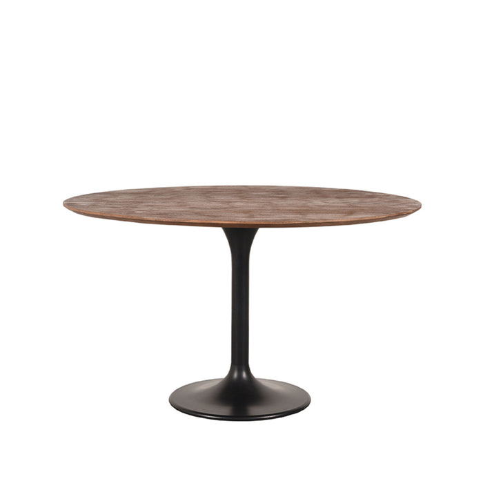 LABEL51 Eettafel Otto Espresso Mangohout Rond 130 cm-Eettafels-LABEL51