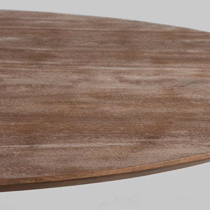 LABEL51 Eettafel Otto Espresso Mangohout Rond 130 cm-Eettafels-LABEL51