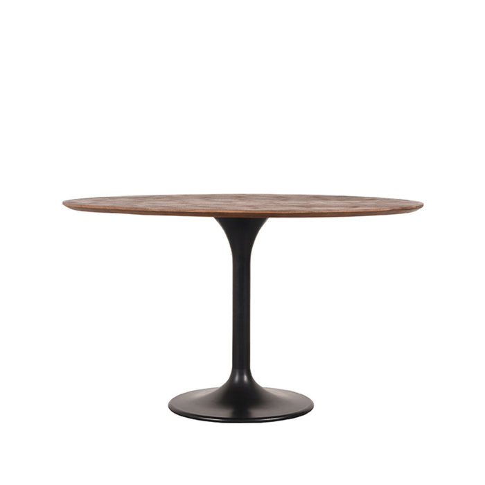 LABEL51 Eettafel Otto Espresso Mangohout Rond 130 cm-Eettafels-LABEL51