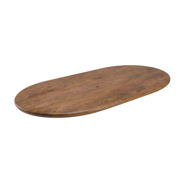 LABEL51 Eettafel Tafelblad Halve Cirkel Mangohout Nature Smooth 200x100-Ovale tafelbladen-LABEL51