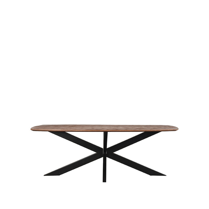 LABEL51 Eettafel Zane Espresso Mangohout 190x100x76 cm-Eettafels-LABEL51