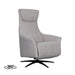LABEL51 Lund fauteuil in naturel bouclé met draaibaar onderstel en elektrische verstelbare relaxfunctie.