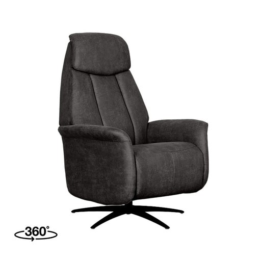LABEL51 Elektrische Fauteuil Oslo - Antraciet - Micro Suede - Draaibaar-Fauteuils-LABEL51