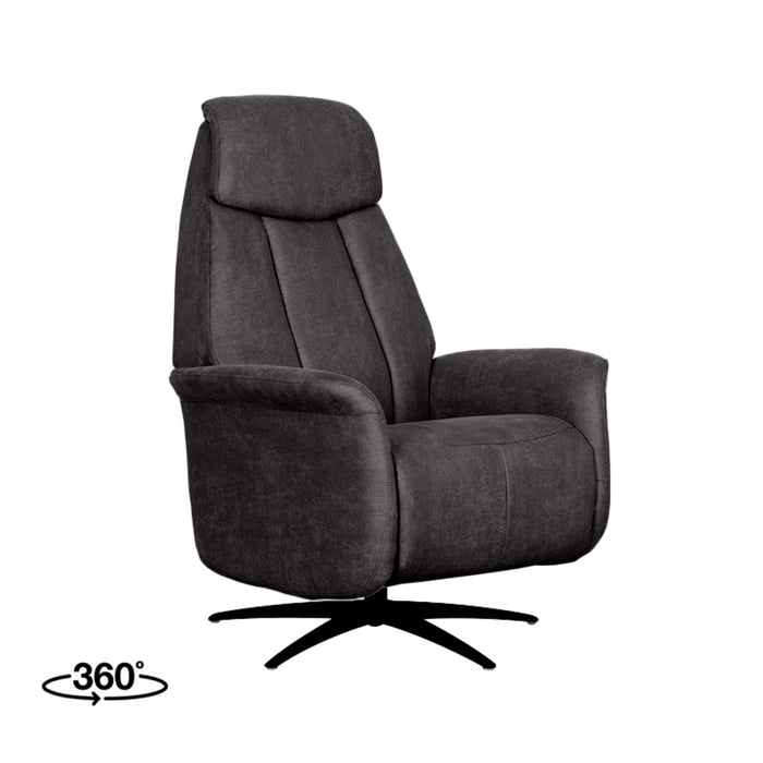 LABEL51 Elektrische Fauteuil Oslo - Antraciet - Micro Suede - Draaibaar-Fauteuils-LABEL51