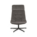 LABEL51 Fauteuil Alvar - Antraciet - Velvet - Excl. Hocker-Poefs-LABEL51