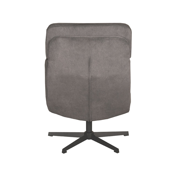 LABEL51 Fauteuil Alvar - Antraciet - Velvet - Excl. Hocker-Poefs-LABEL51