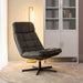 LABEL51 Fauteuil Alvar - Antraciet - Velvet - Excl. Hocker-Poefs-LABEL51