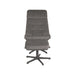 LABEL51 Fauteuil Alvar - Antraciet - Velvet - Incl. Hocker-Fauteuils-LABEL51