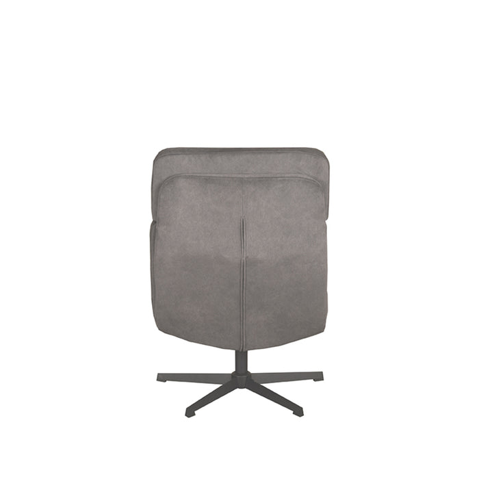LABEL51 Fauteuil Alvar - Antraciet - Velvet - Incl. Hocker-Fauteuils-LABEL51
