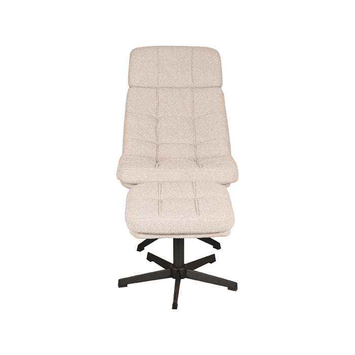 LABEL51 Fauteuil Alvar - Naturel - Boucle - Incl. Hocker-Fauteuils-LABEL51