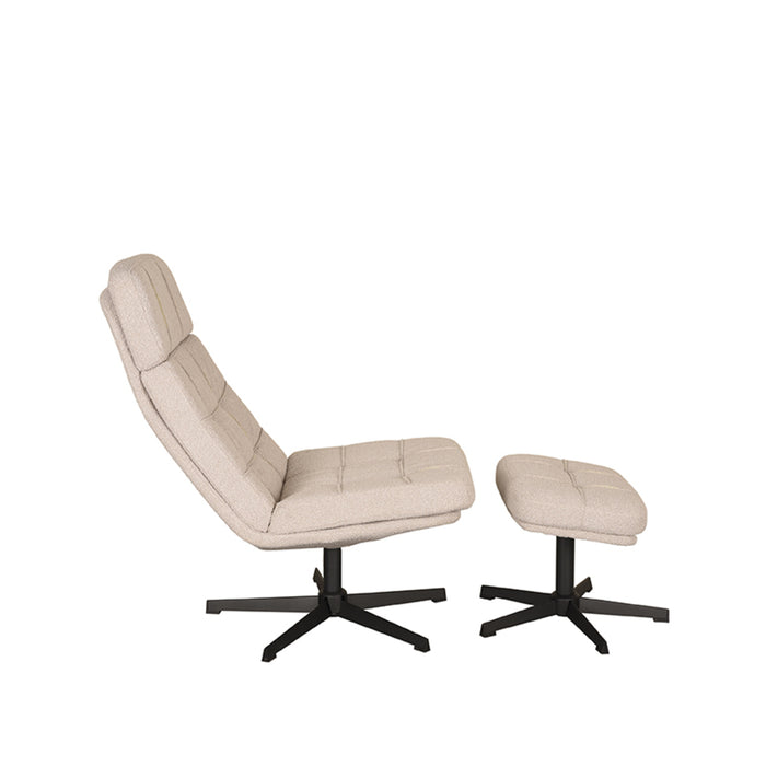 LABEL51 Fauteuil Alvar - Naturel - Boucle - Incl. Hocker-Fauteuils-LABEL51