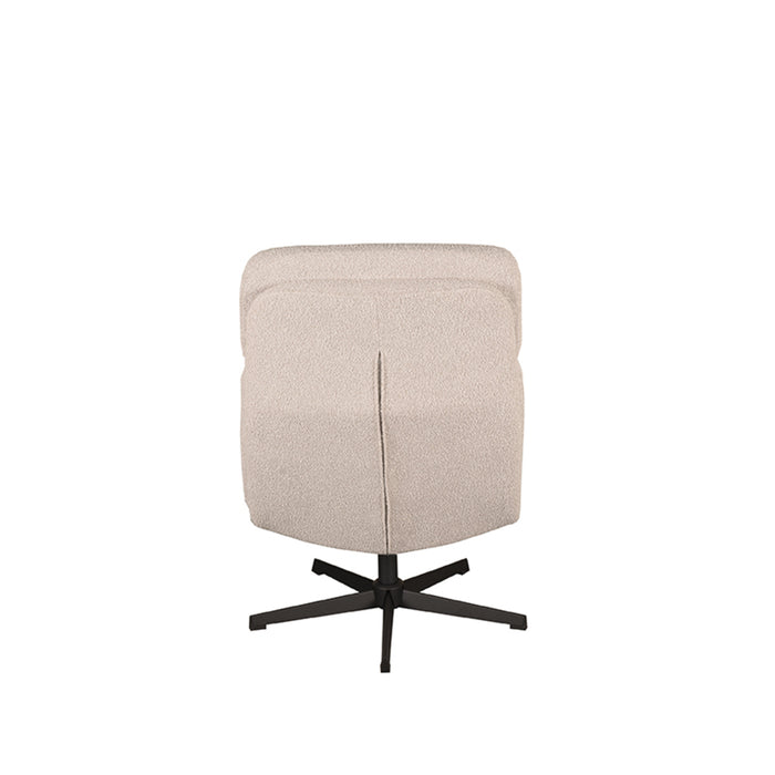 LABEL51 Fauteuil Alvar - Naturel - Boucle - Incl. Hocker-Poefs-LABEL51