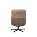 LABEL51 Fauteuil Alvar - Taupe - Kunstleder - Incl. Hocker-Poefs-LABEL51