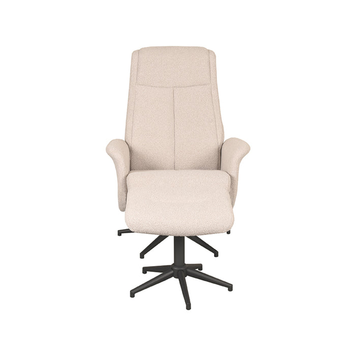 LABEL51 Fauteuil Bergen - Coral - Boucle - Incl. Hocker-Poefs-LABEL51
