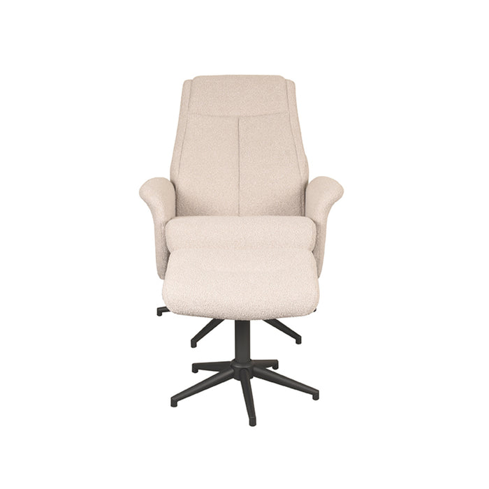 LABEL51 Fauteuil Bergen - Coral - Boucle - Incl. Hocker-Poefs-LABEL51