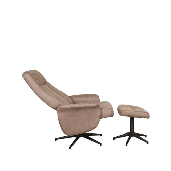 LABEL51 Fauteuil Bergen - Mushroom - Kunstleder - Incl. Hocker-Fauteuils-LABEL51