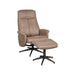LABEL51 Fauteuil Bergen - Mushroom - Kunstleder - Incl. Hocker-Poefs-LABEL51