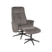 LABEL51 Fauteuil Bergen - Naturel - Velvet - Incl. Hocker-Poefs-LABEL51