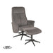 LABEL51 Fauteuil Bergen - Naturel - Velvet - Incl. Hocker-Poefs-LABEL51
