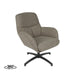 LABEL51 Chill Zone draaibare fauteuil in mushroom bouclé stof met zwart onderstel, 68x73x90 cm.