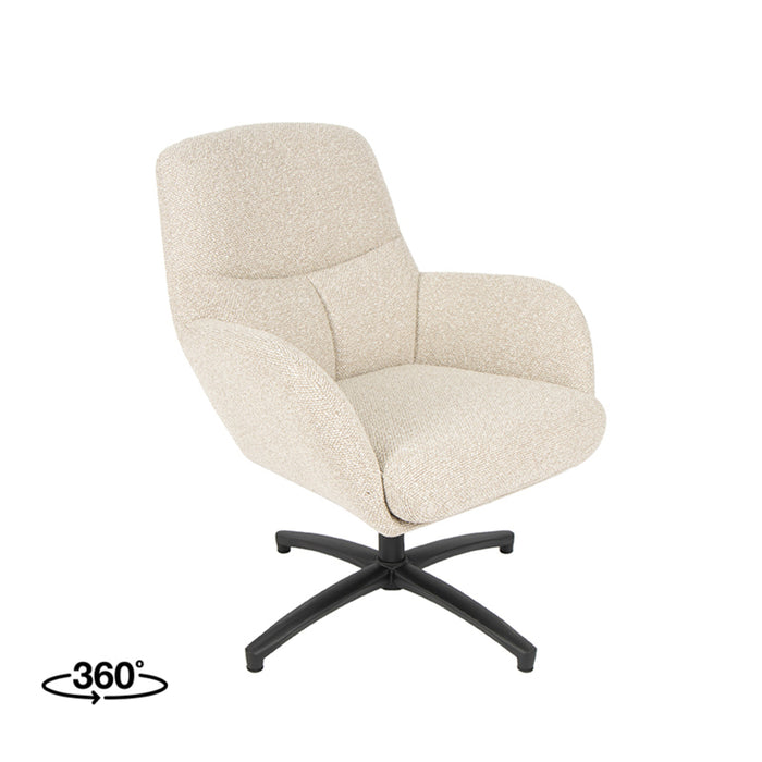 LABEL51 Fauteuil Chill Zone - Naturel - Boucle - Draaibaar-Fauteuils-LABEL51