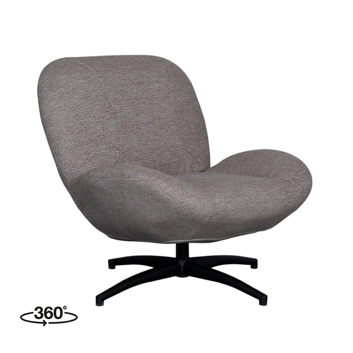 LABEL51 Fauteuil Clayton Taupe Geweven - 82x89x91 cm-Fauteuils-LABEL51