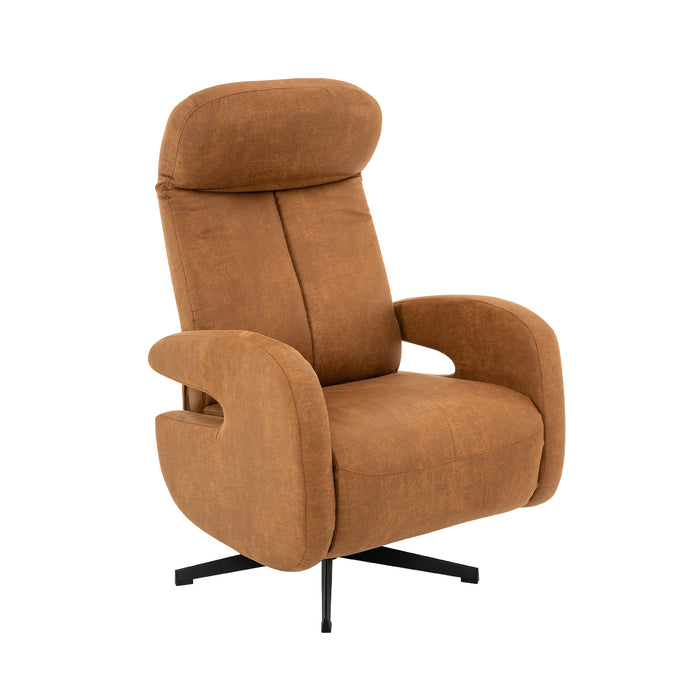 LABEL51 Fauteuil Esbjerg PU-Leder Grijs Draaibaar-Fauteuils-LABEL51