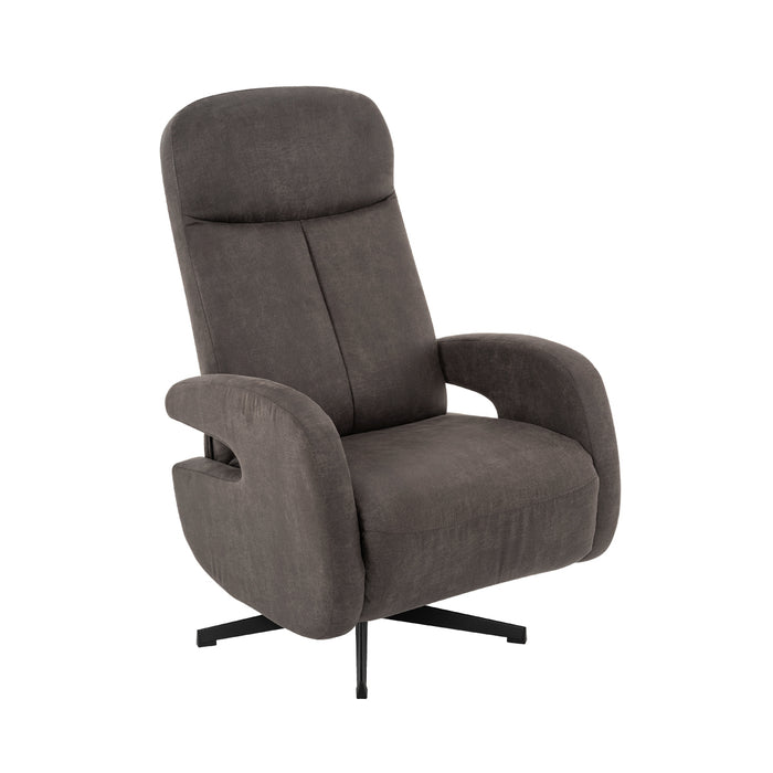 Sessel Esbjerg - Taupe - Kunstleder - Manuell verstellbar