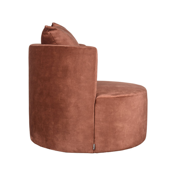 LABEL51 Fauteuil Evy Rust Velours 90x90x75 cm-Fauteuils-LABEL51