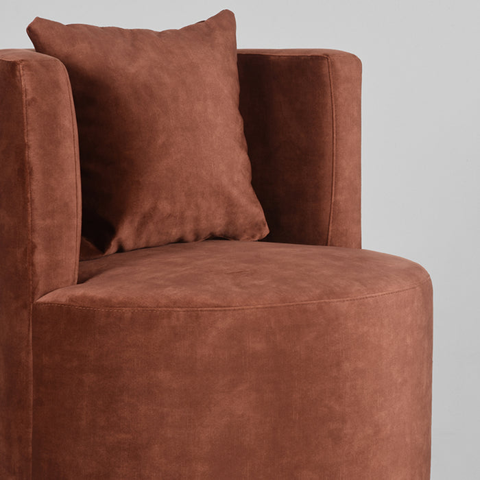 LABEL51 Fauteuil Evy - Rust - Velvet - 65 cm-Fauteuils-LABEL51