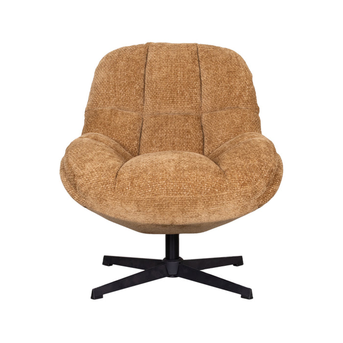 LABEL51 Fauteuil Huxley Cognac Chenille - 76x86x92 cm-Fauteuils-LABEL51