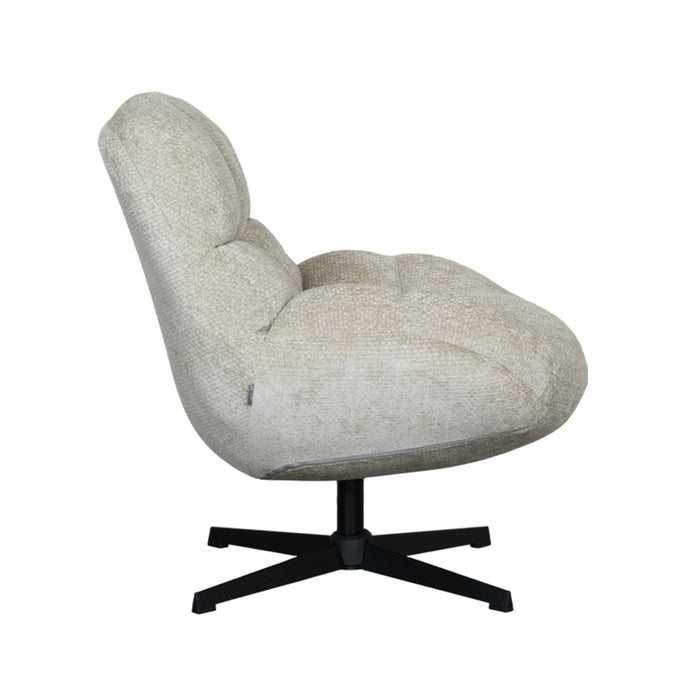 LABEL51 Fauteuil Huxley Mushroom Chenille - 76x86x92 cm-Fauteuils-LABEL51