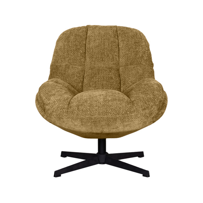LABEL51 Fauteuil Huxley Mustard Chenille - 76x86x92 cm-Fauteuils-LABEL51