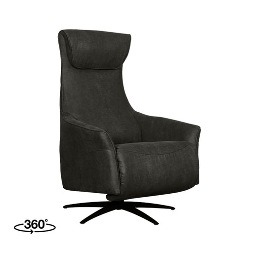 LABEL51 Fauteuil Lund - Antraciet - Kunstleder - 2-Motorig - Met-Fauteuils-LABEL51