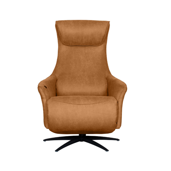 LABEL51 Fauteuil Lund - Cognac - Kunstleder - 2-Motorig - Met-Fauteuils-LABEL51