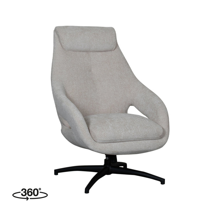 LABEL51 Fauteuil Maxwell - Naturel - Chenille - One Size-Fauteuils-LABEL51