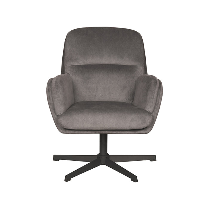 LABEL51 Fauteuil Moss Antraciet Velvet - 70x77x90 cm-Fauteuils-LABEL51