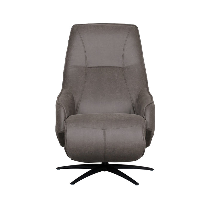 LABEL51 Fauteuil Odense antraciet kunstleder - 68x87x110 cm