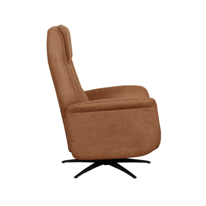 LABEL51 Fauteuil Stockholm Cognac Kunstleder 1-Motorig 77x87x112 cm-Fauteuils-LABEL51